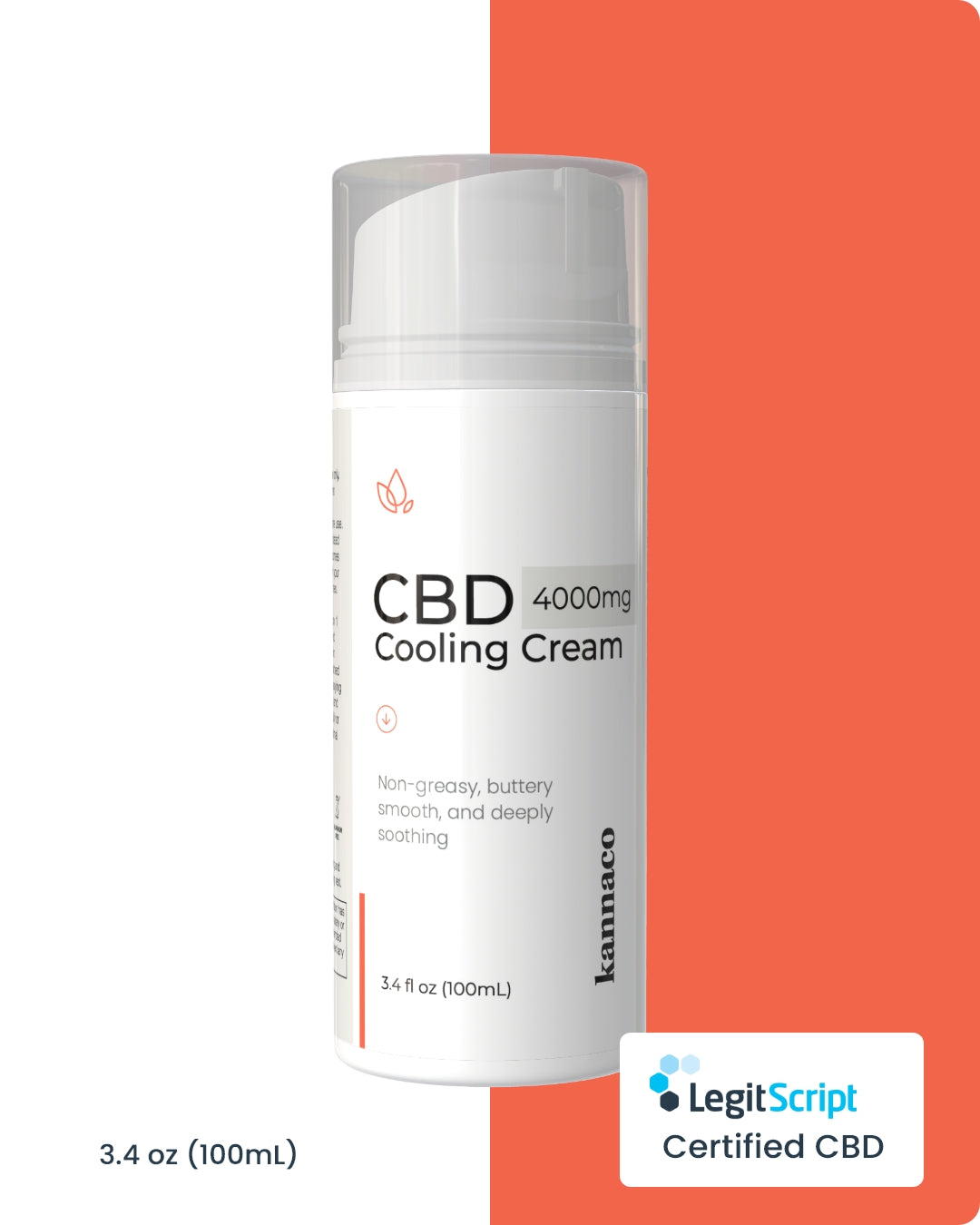 CBD Cooling Cream 4000mg | Max Power Topical CBD | Kannaco CBD