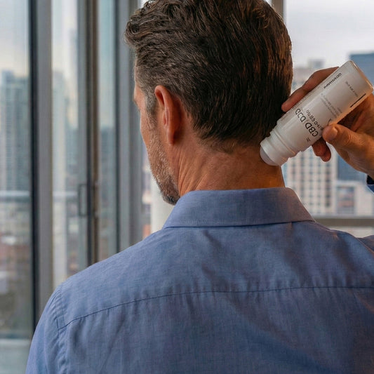 Pro Roll-On precision rollerball for targeted relief on hands, joints, neck, and shoulders, THC-free and drug test safe