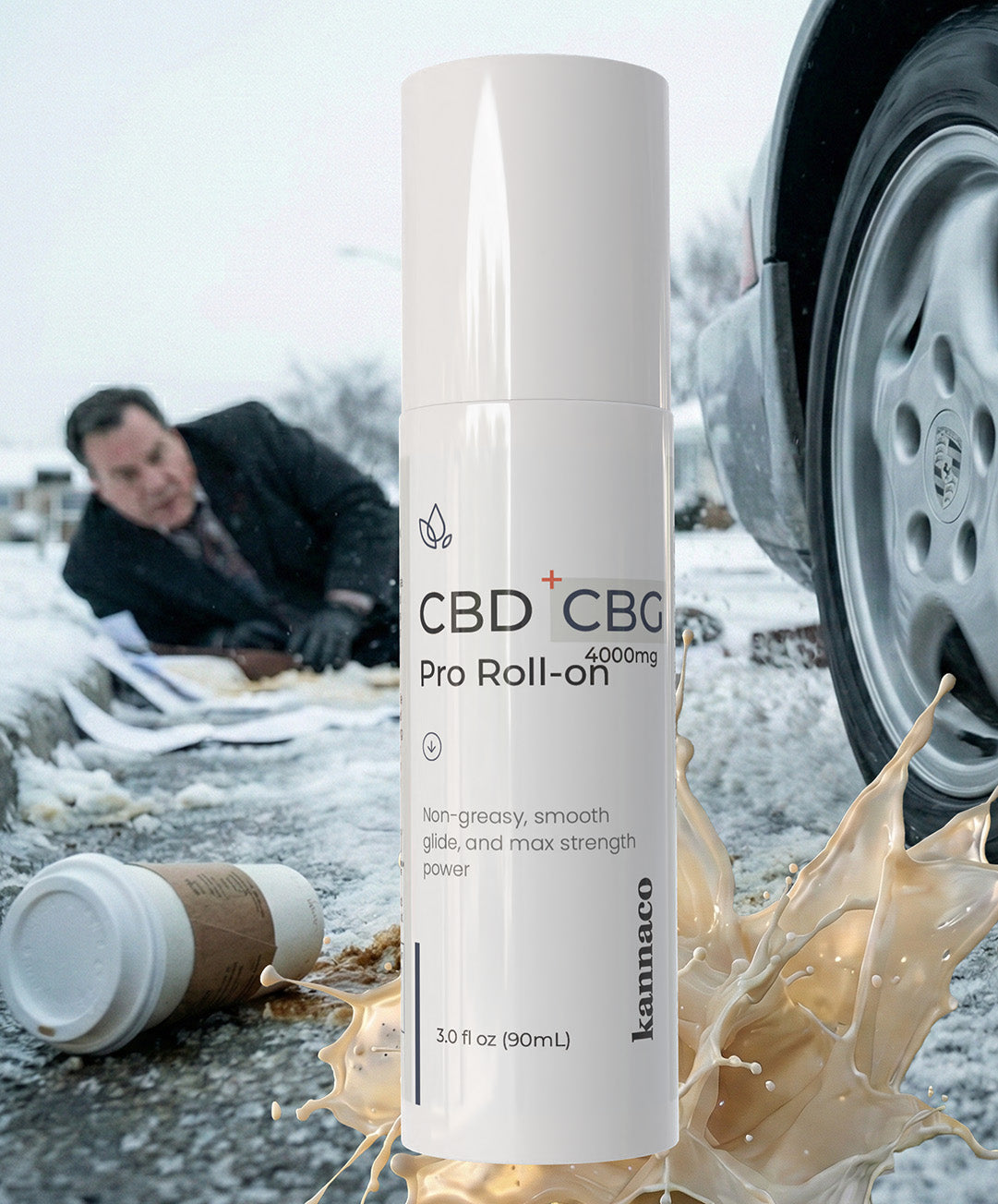 Pro Roller-on muscle and joint cooling relief with easy-glide rollerball, THC-free and drug test safe.