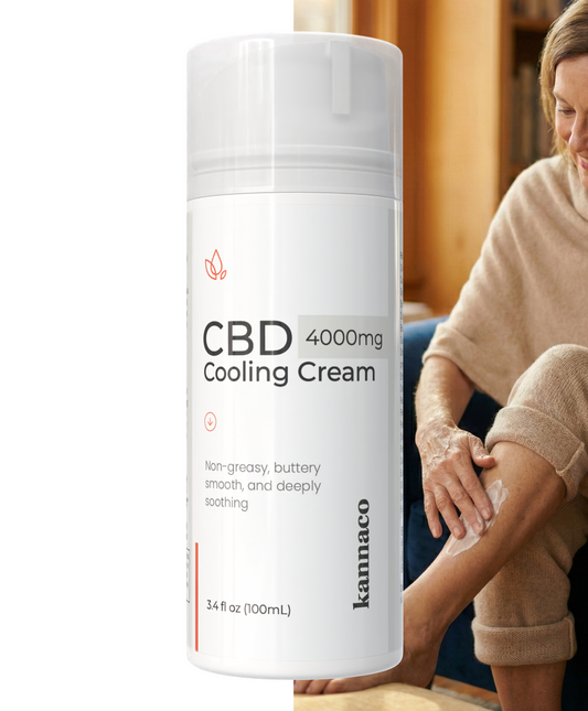 Cooling Cream jar with soothing, fast-acting formula for tension relief and sensitivity