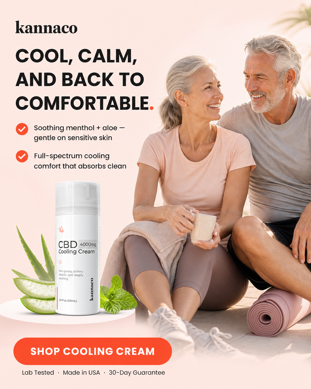 Kannaco Cooling Cream cool and calm couple lifestyle image
