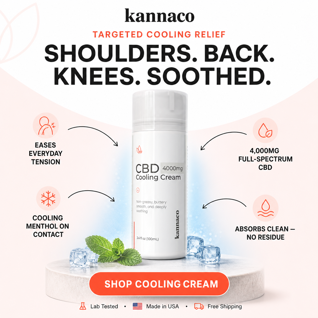 Kannaco Cooling Cream for shoulders, back, and knees relief