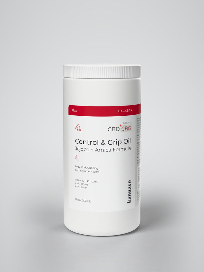 Control and Grip Oil backbar bottle