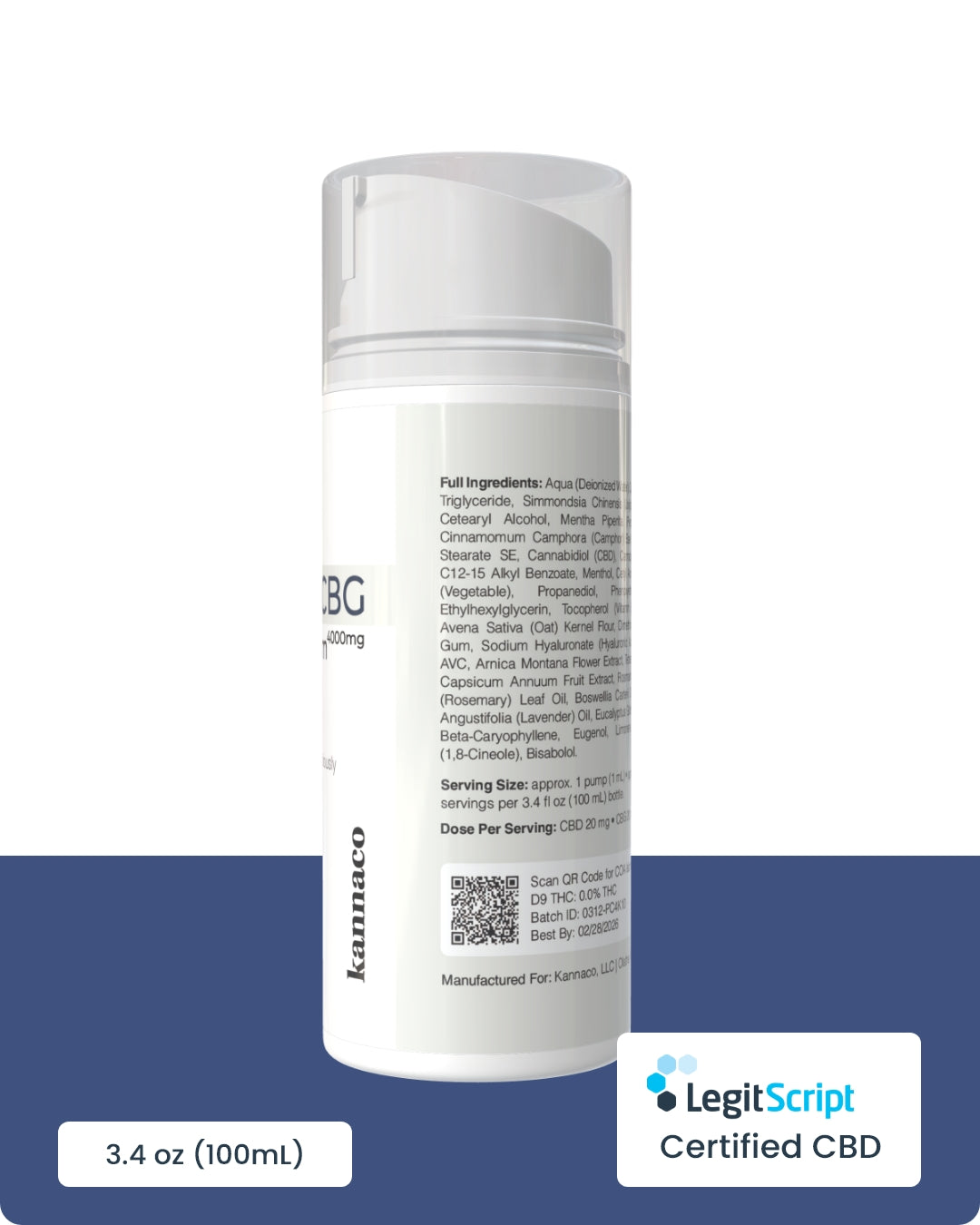 Pro Cream CBD Topical Cream - Muscle, Back, Joint | Kannaco CBD