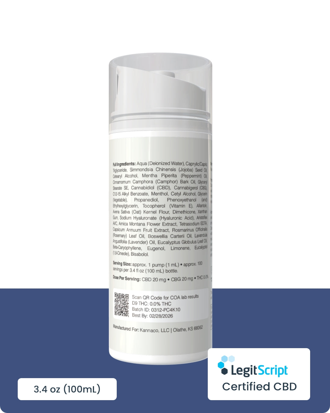 Pro Cream CBD Topical Cream - Muscle, Back, Joint | Kannaco CBD